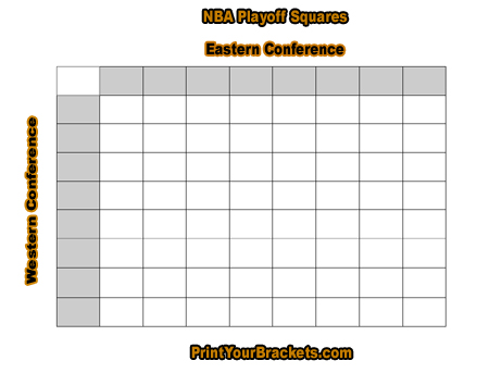 Printable NBA Playoff Squares